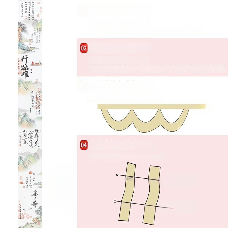 Гоблен: дизайн с китайския стил на калиграфска тушена картина; материал: химическо влакно; съдържание на памук 30–40%; подходящ за дневна