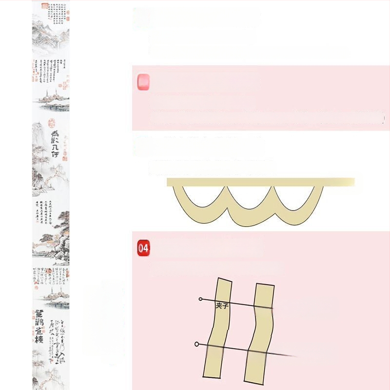 Гоблен: дизайн с китайския стил на калиграфска тушена картина; материал: химическо влакно; съдържание на памук 30–40%; подходящ за дневна