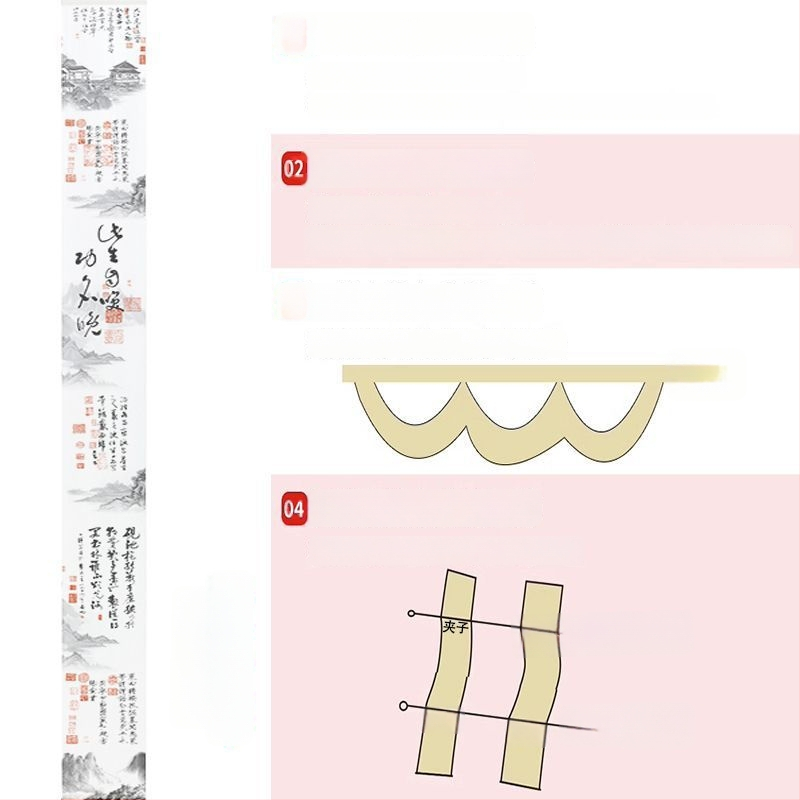 Гоблен: дизайн с китайския стил на калиграфска тушена картина; материал: химическо влакно; съдържание на памук 30–40%; подходящ за дневна