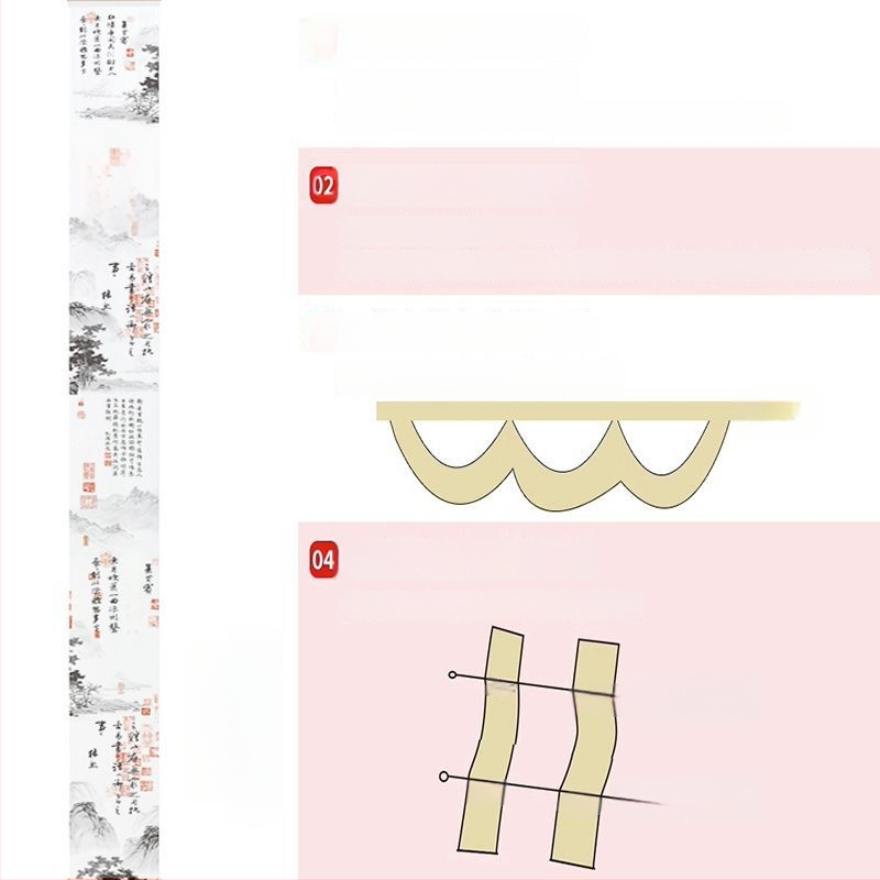 Гоблен: дизайн с китайския стил на калиграфска тушена картина; материал: химическо влакно; съдържание на памук 30–40%; подходящ за дневна