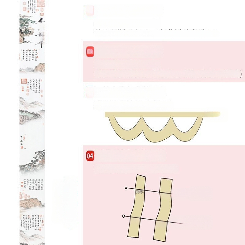 Гоблен: дизайн с китайския стил на калиграфска тушена картина; материал: химическо влакно; съдържание на памук 30–40%; подходящ за дневна