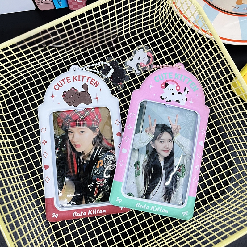 Kártyatartó PVC, átlátszó, rajzfilm stílusú, csillagos kreatív dizájn – Maca artist