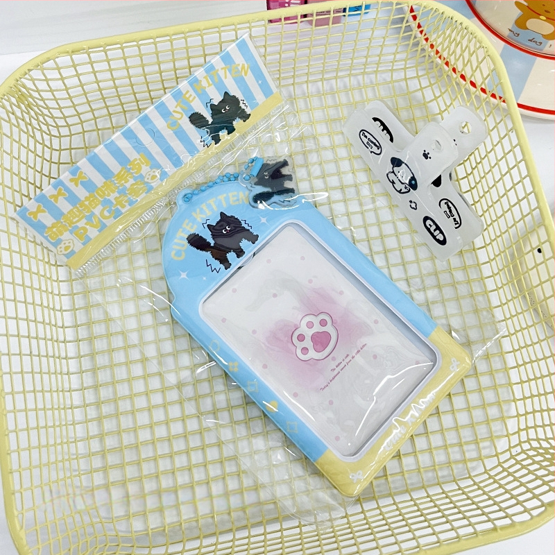 Kártyatartó PVC, átlátszó, rajzfilm stílusú, csillagos kreatív dizájn – Maca artist