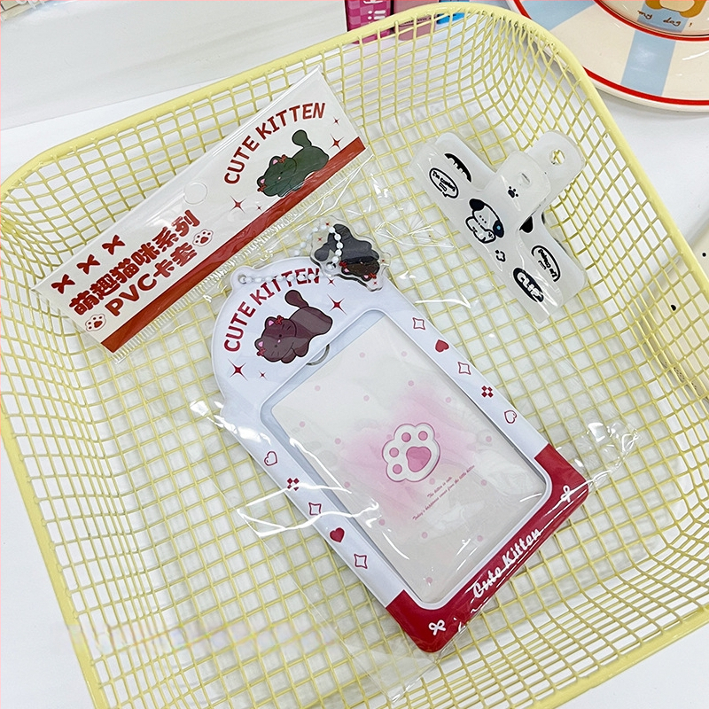 Kártyatartó PVC, átlátszó, rajzfilm stílusú, csillagos kreatív dizájn – Maca artist