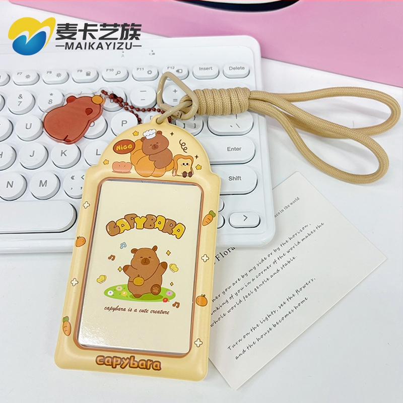 Kártyatartó PVC, átlátszó, rajzfilm stílusú, csillagos kreatív dizájn – Maca artist