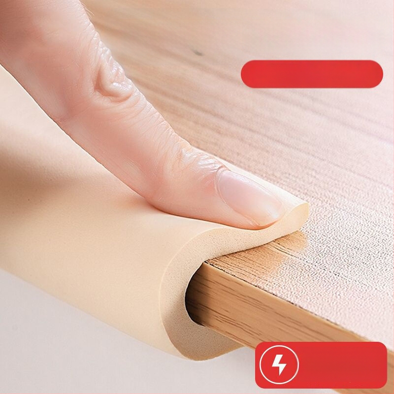 U-veida aizsargjosla galda malām no putām, pašlīmējoša, aizsardzībai pret stikla malām