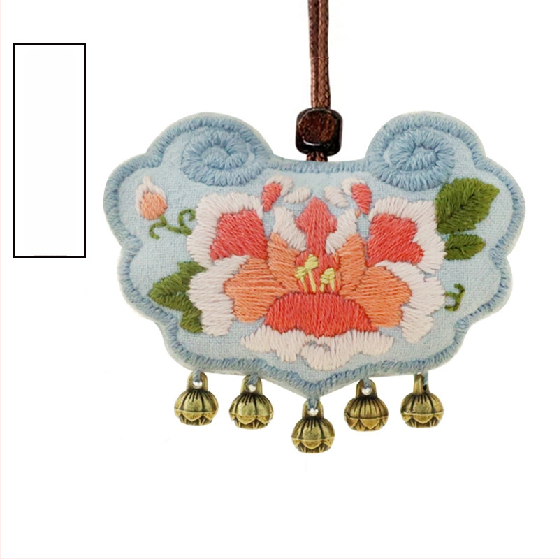 Комплект за бродиране с кръстат бод – нов китайски стил, лен, празничен мотив, друг вид бродерия