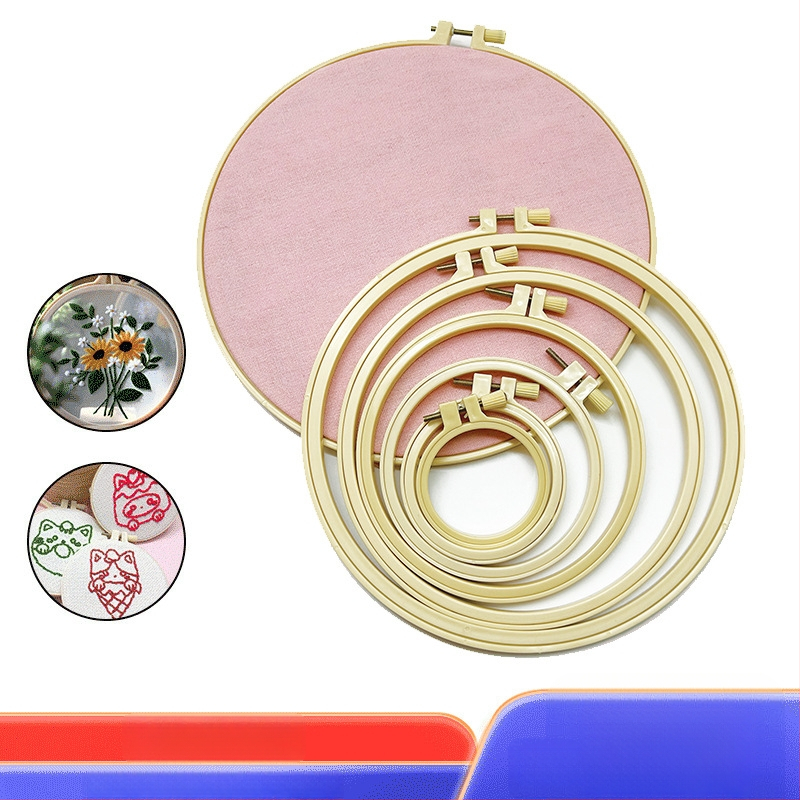 Keresztszemes hímzőkeret készlet, állítható műanyag keret, PP anyag, modern minimalista stílus