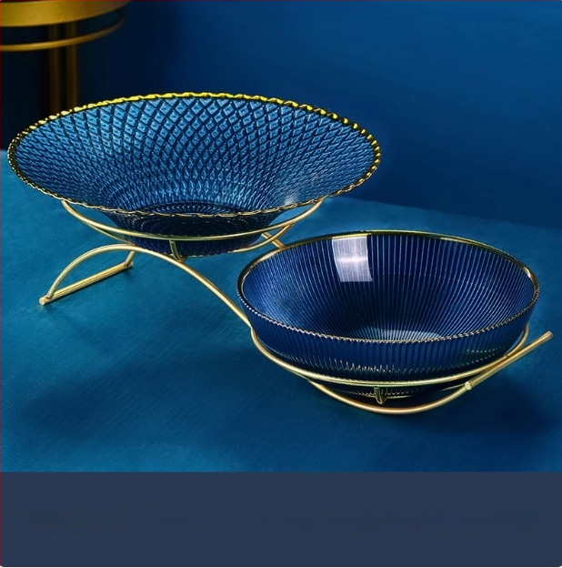 Metalinė vaisių lėkštė su elektroplakavimo danga, naujas kinų stilius, prekės ženklas Huanze Ceramics