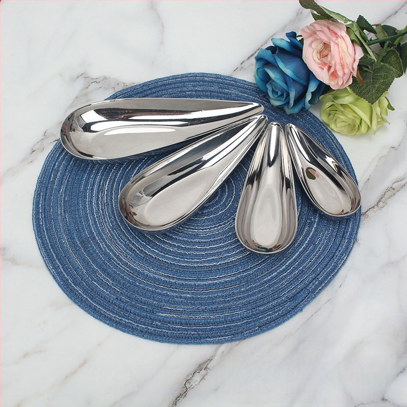 Zhuo Jin плодово плато от неръждаема стомана, десертно сервиране, модерен стил, първокласно качество, лицензирана частна марка