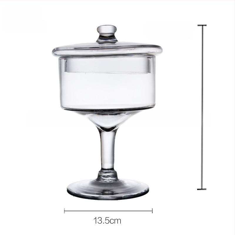 Стъклена чиния за плодове в европейски стил — прозрачна платформа за торти и десерти, витрина за плодове, марка Qingyun, стил прост, стартирала през есен 2013