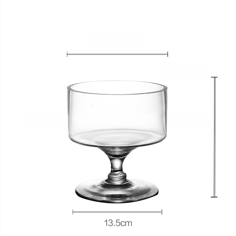 Стъклена чиния за плодове в европейски стил — прозрачна платформа за торти и десерти, витрина за плодове, марка Qingyun, стил прост, стартирала през есен 2013