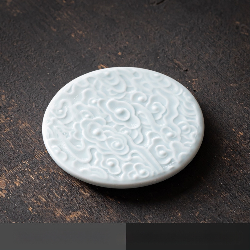 Порцеланова плодова чиния — Wuxitang, китайска простота, лек лукс ретро, код продукта: Full Moon Auspicious Clouds Saucer