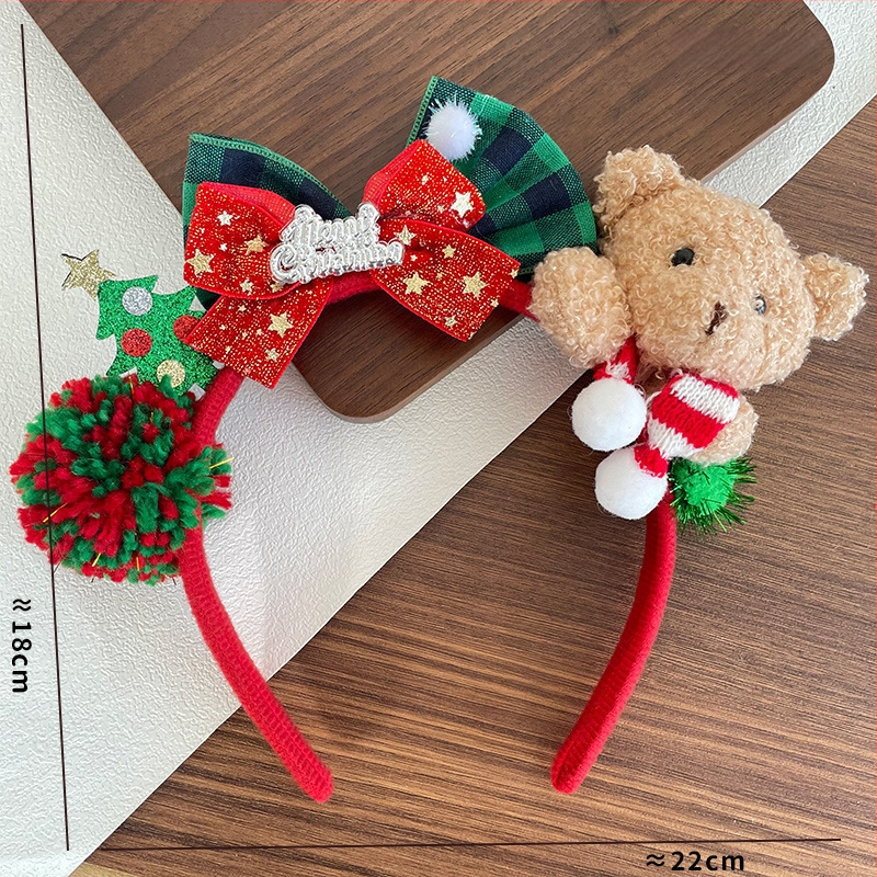 Vaikų galvos juosta su meškiuko motyvu — etninio stiliaus, rankų darbo, audinys, 2023 m. pavasaris