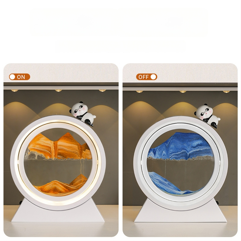 Mervis smilšu stundas pulkstenis ar smilšu gleznojumu, roku darbs, mūsdienīgs minimālisma interjera dekors dzīvojamajai istabai un birojam, lieliska dāvana jaunajai mājai