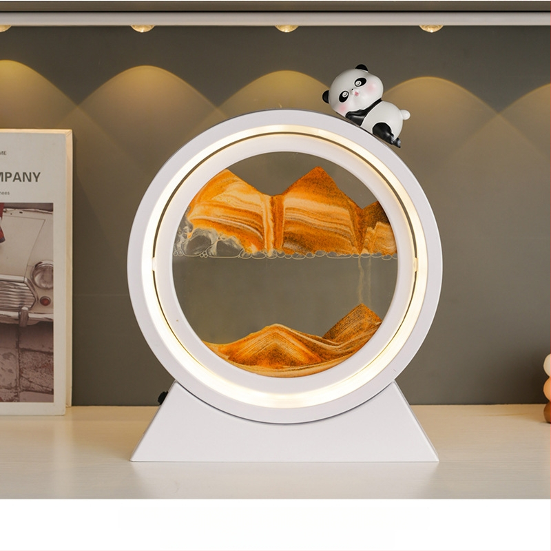 Mervis smilšu stundas pulkstenis ar smilšu gleznojumu, roku darbs, mūsdienīgs minimālisma interjera dekors dzīvojamajai istabai un birojam, lieliska dāvana jaunajai mājai