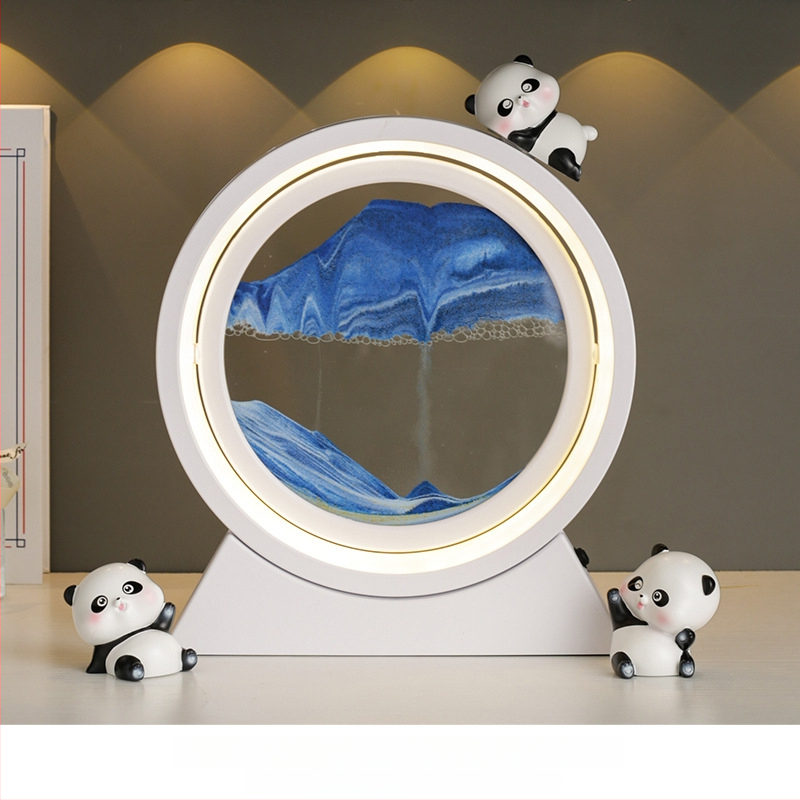 Mervis smilšu stundas pulkstenis ar smilšu gleznojumu, roku darbs, mūsdienīgs minimālisma interjera dekors dzīvojamajai istabai un birojam, lieliska dāvana jaunajai mājai