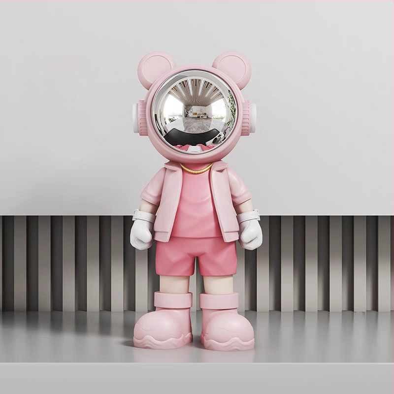 Astronauta uz galda dekoratīvā figūra – Yifang Home, sveķi, mūsdienīgs minimālisma stils, roku krāsots, FKD6377