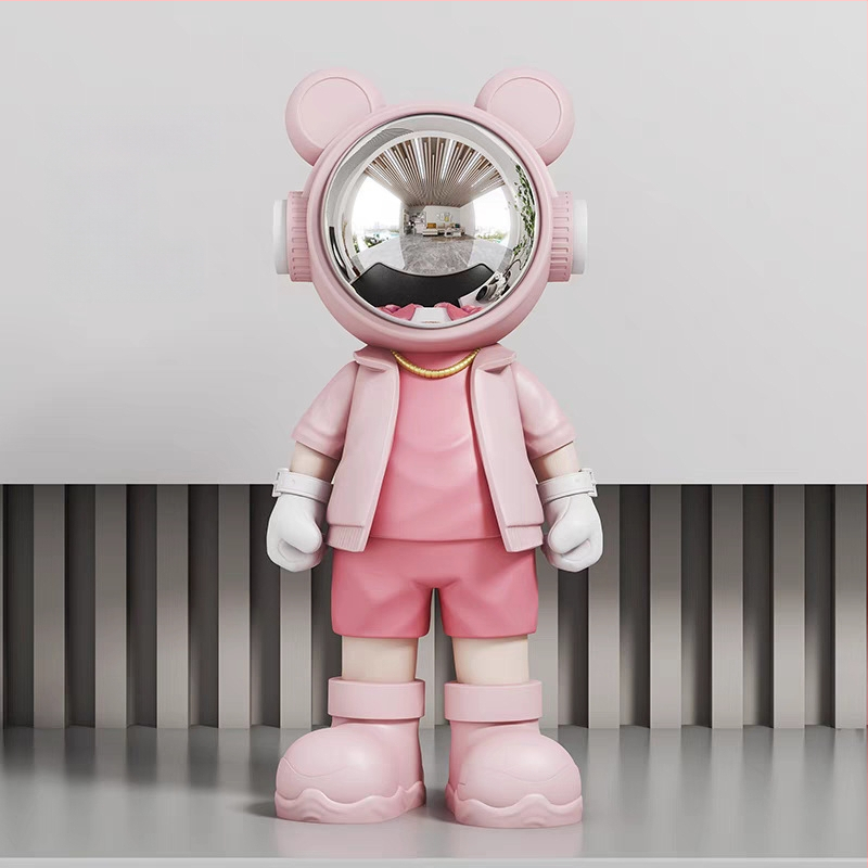 Astronauta uz galda dekoratīvā figūra – Yifang Home, sveķi, mūsdienīgs minimālisma stils, roku krāsots, FKD6377