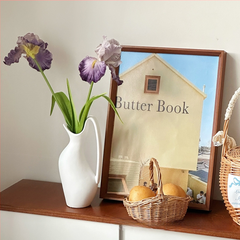 Dirbtinis irisas žiedas, PU medžiaga, rankų darbo ir dažytas, namų dekorui ir fotografijos rekvizitams