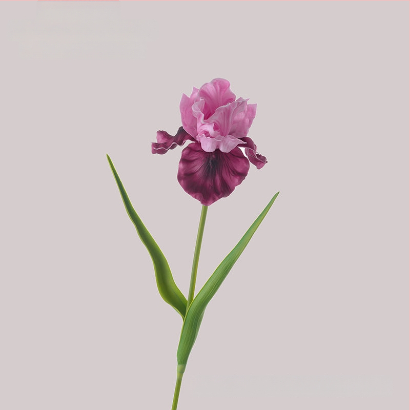 Dirbtinis irisas žiedas, PU medžiaga, rankų darbo ir dažytas, namų dekorui ir fotografijos rekvizitams