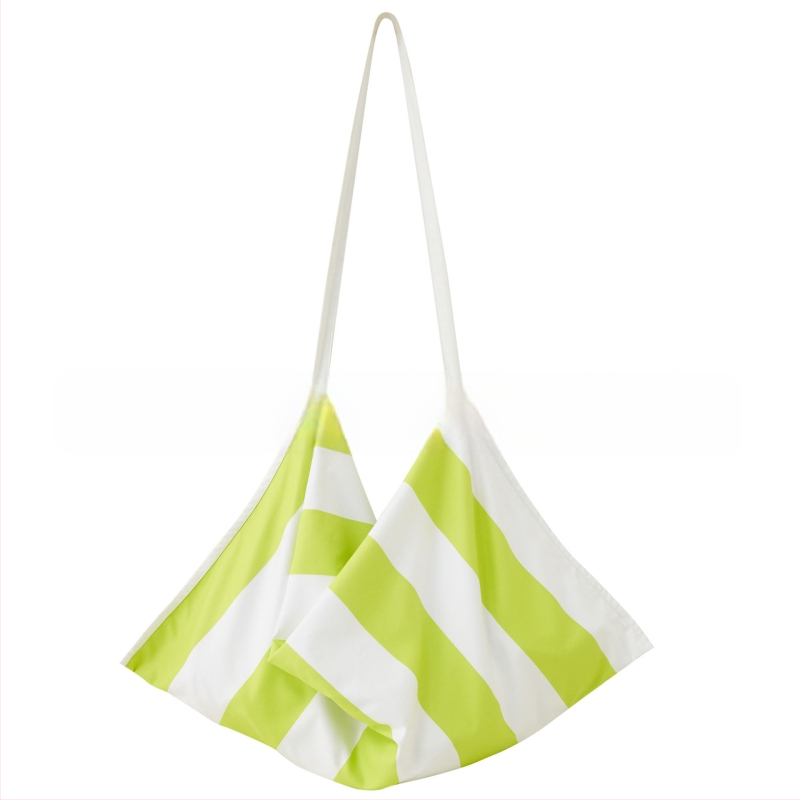 Csíkos nyomtatású strandtörölköző, mikroszálas 150D, 140–170 g, poliészter-poliamid keverék, testreszabható nyomtatás