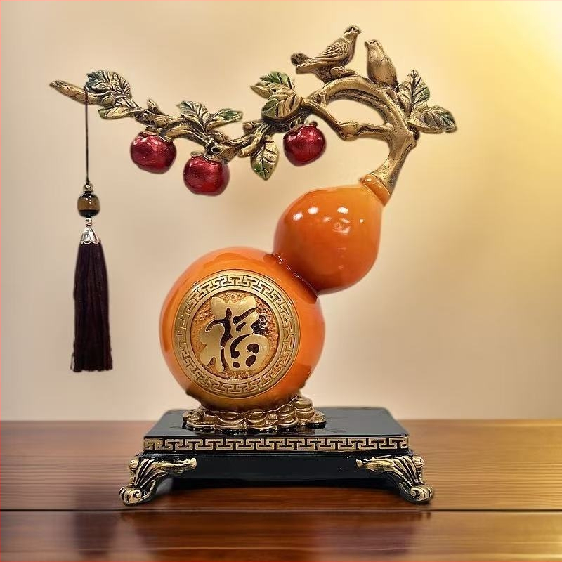 Dekoratīvs priekšmets jaunā ķīniešu stilā – sveķu materiāls, gravēts, rokām darināts un rokām apgleznotots