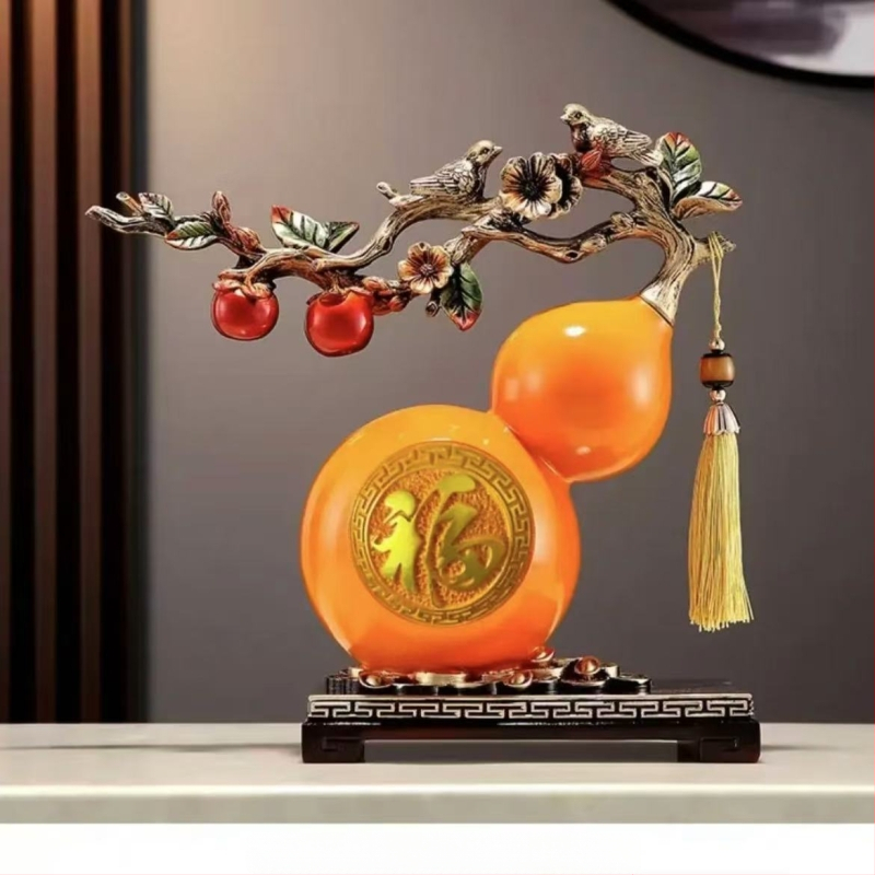 Dekoratīvs priekšmets jaunā ķīniešu stilā – sveķu materiāls, gravēts, rokām darināts un rokām apgleznotots