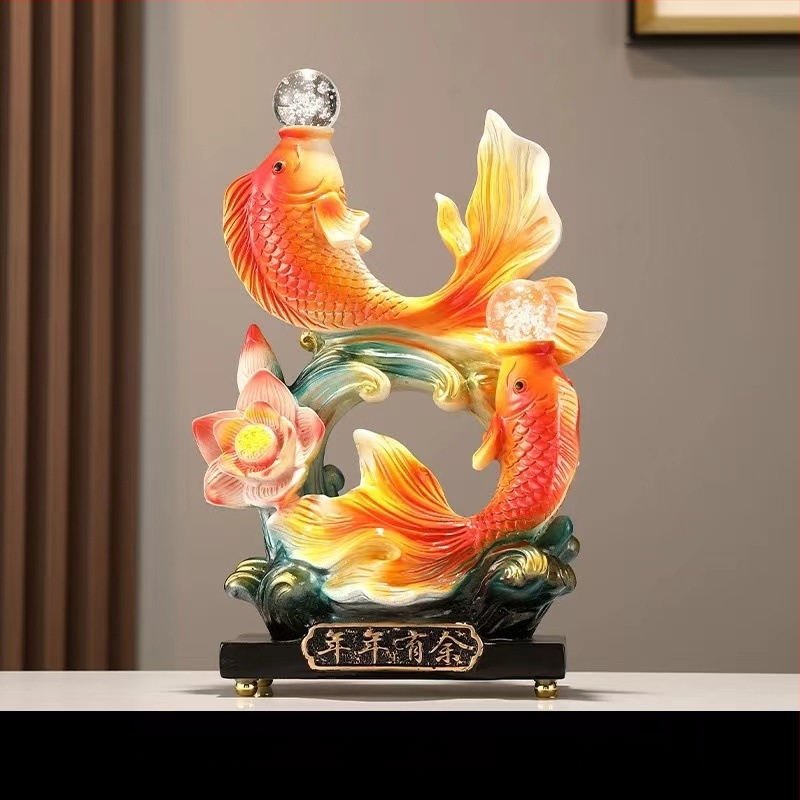 Dekoratīvs priekšmets jaunā ķīniešu stilā – sveķu materiāls, gravēts, rokām darināts un rokām apgleznotots