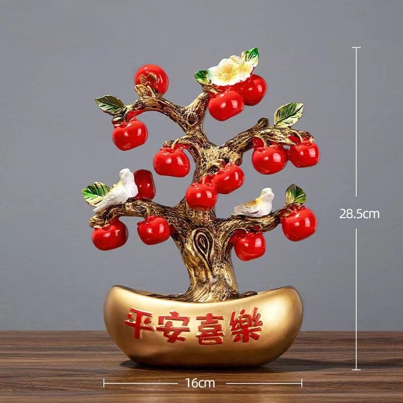 Dekoratīvs priekšmets jaunā ķīniešu stilā – sveķu materiāls, gravēts, rokām darināts un rokām apgleznotots