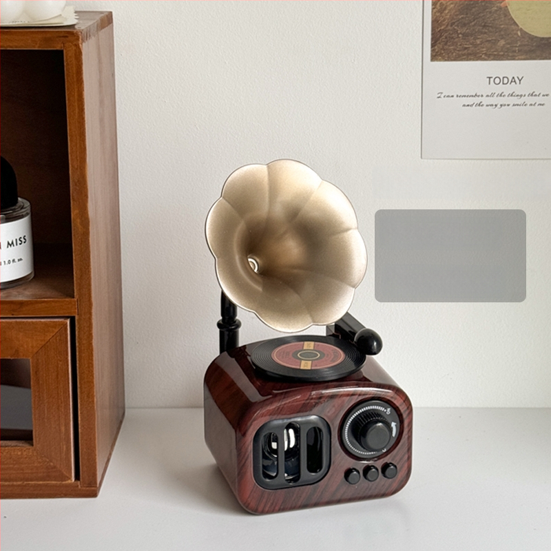 Gramofona muzikālais dekors - moderns minimālisks galda dekors, plastmasa; gatavs dāvanai mājoklim