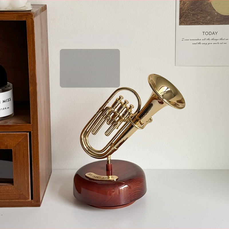 Gramofona muzikālais dekors - moderns minimālisks galda dekors, plastmasa; gatavs dāvanai mājoklim