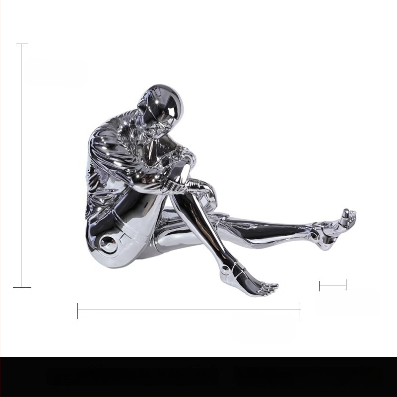 Mehāniskā dieviete dekoratīvā skulptūra, sveķi, rokas darbs, moderns un vienkāršs stils, piemērota dzīvojamai istabai, koridoram, TV skapim vai birojam