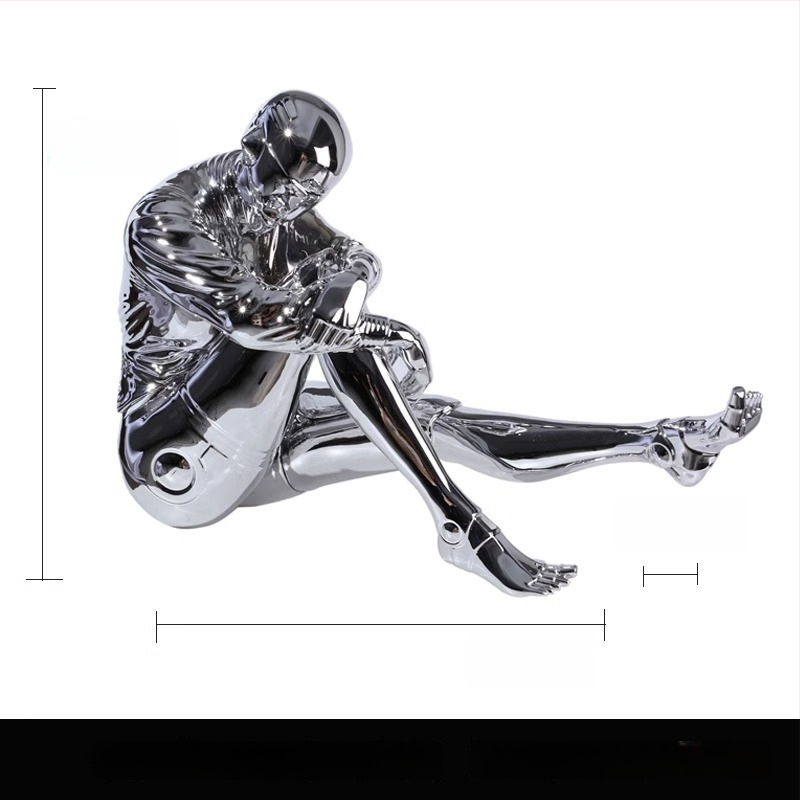 Mehāniskā dieviete dekoratīvā skulptūra, sveķi, rokas darbs, moderns un vienkāršs stils, piemērota dzīvojamai istabai, koridoram, TV skapim vai birojam