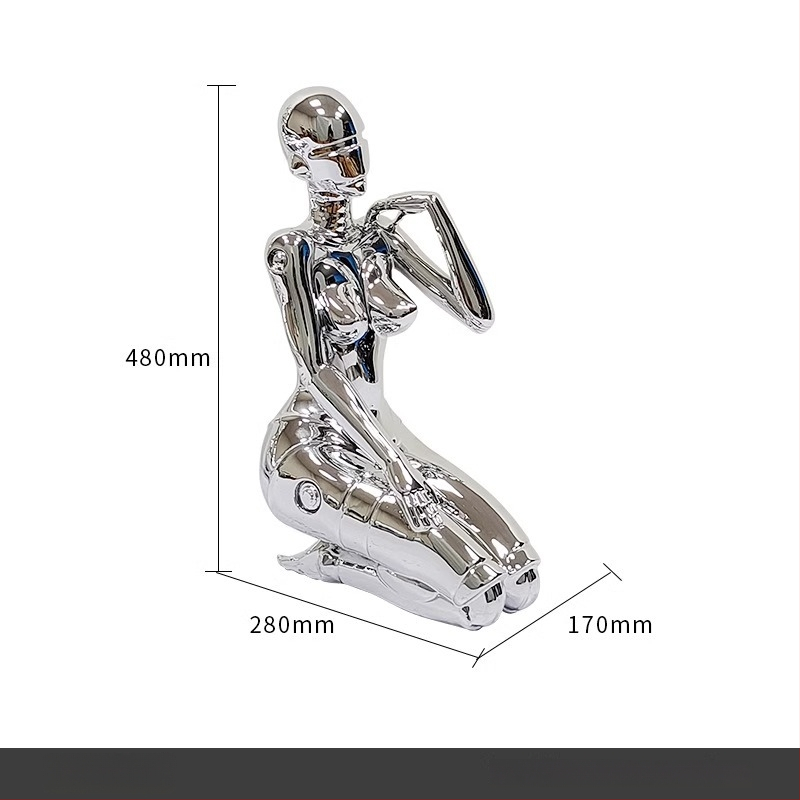 Mehāniskā dieviete dekoratīvā skulptūra, sveķi, rokas darbs, moderns un vienkāršs stils, piemērota dzīvojamai istabai, koridoram, TV skapim vai birojam