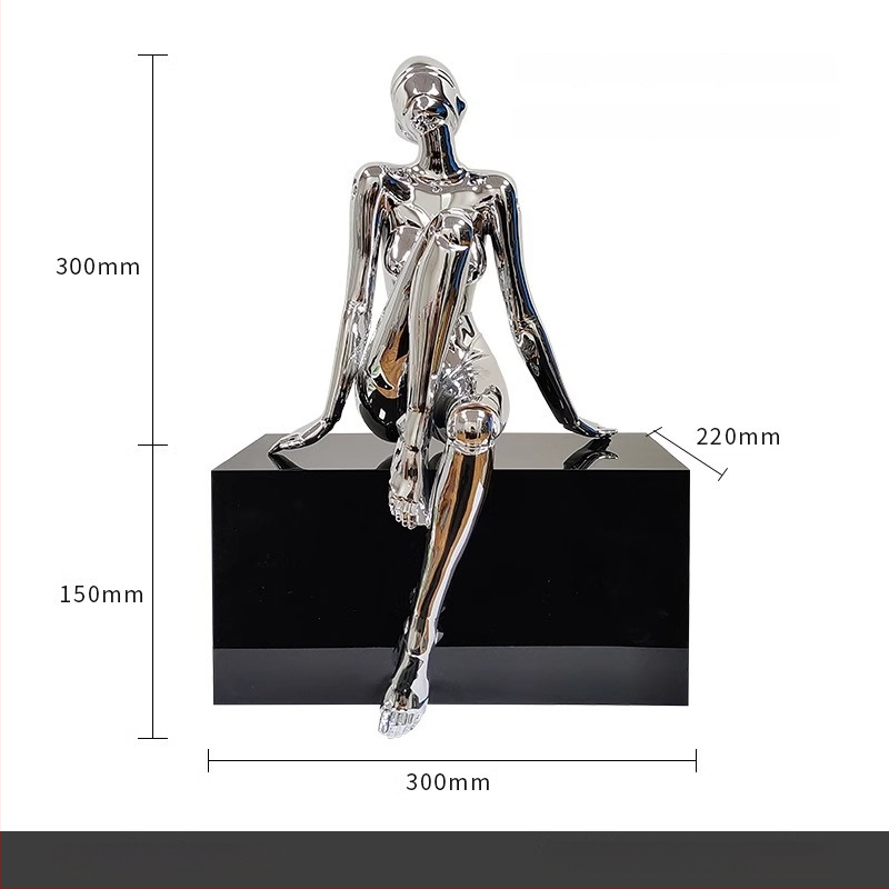Mehāniskā dieviete dekoratīvā skulptūra, sveķi, rokas darbs, moderns un vienkāršs stils, piemērota dzīvojamai istabai, koridoram, TV skapim vai birojam