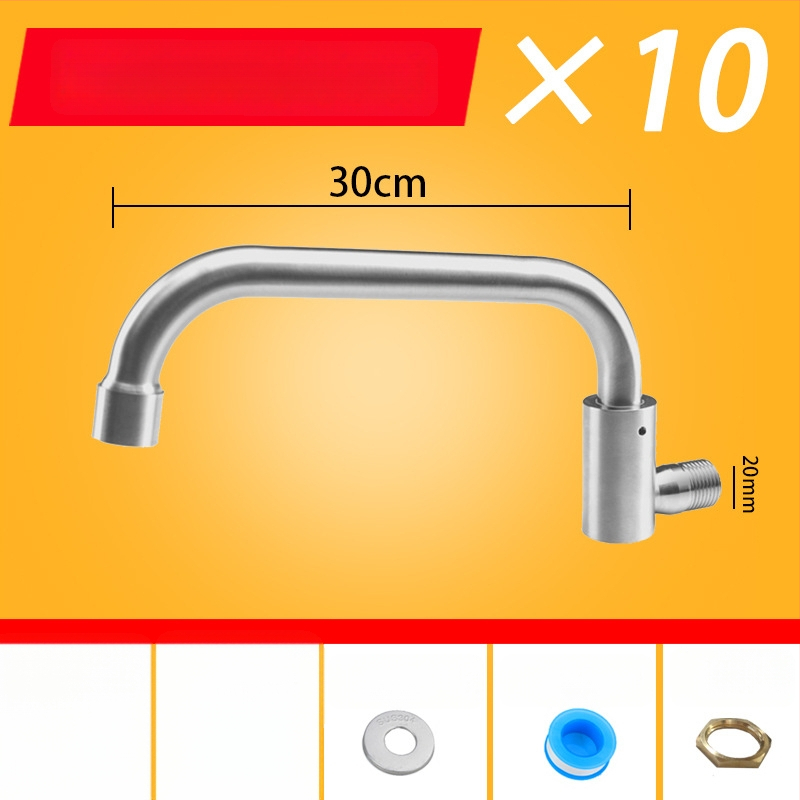 Kuhinjska slavina od 304 nehrđajućeg čelika s rotirajućim swingom, trostruka konstrukcija, način pogona: ključ, model 00043, Brushed završna obrada
