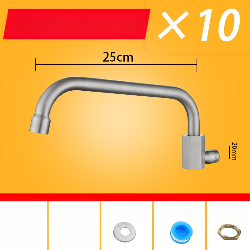 Kuhinjska slavina od 304 nehrđajućeg čelika s rotirajućim swingom, trostruka konstrukcija, način pogona: ključ, model 00043, Brushed završna obrada