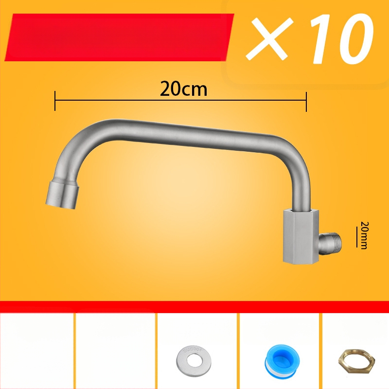 Kuhinjska slavina od 304 nehrđajućeg čelika s rotirajućim swingom, trostruka konstrukcija, način pogona: ključ, model 00043, Brushed završna obrada