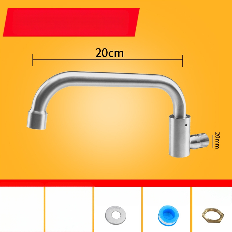 Kuhinjska slavina od 304 nehrđajućeg čelika s rotirajućim swingom, trostruka konstrukcija, način pogona: ključ, model 00043, Brushed završna obrada