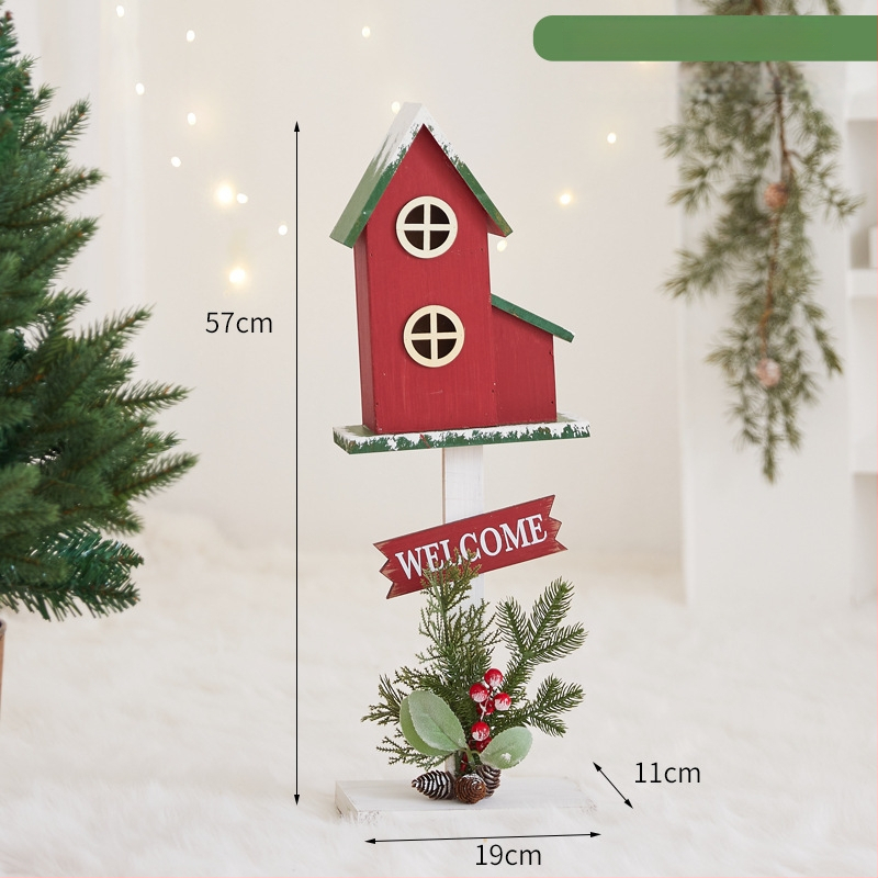 Miniatūras mājiņa ar pasta kastīti Ziemassvētku dekoram iekšējām un ārējām telpām — rekvizīts fotogrāfijām, zīmols Chinese Gift, dekorēšana videi