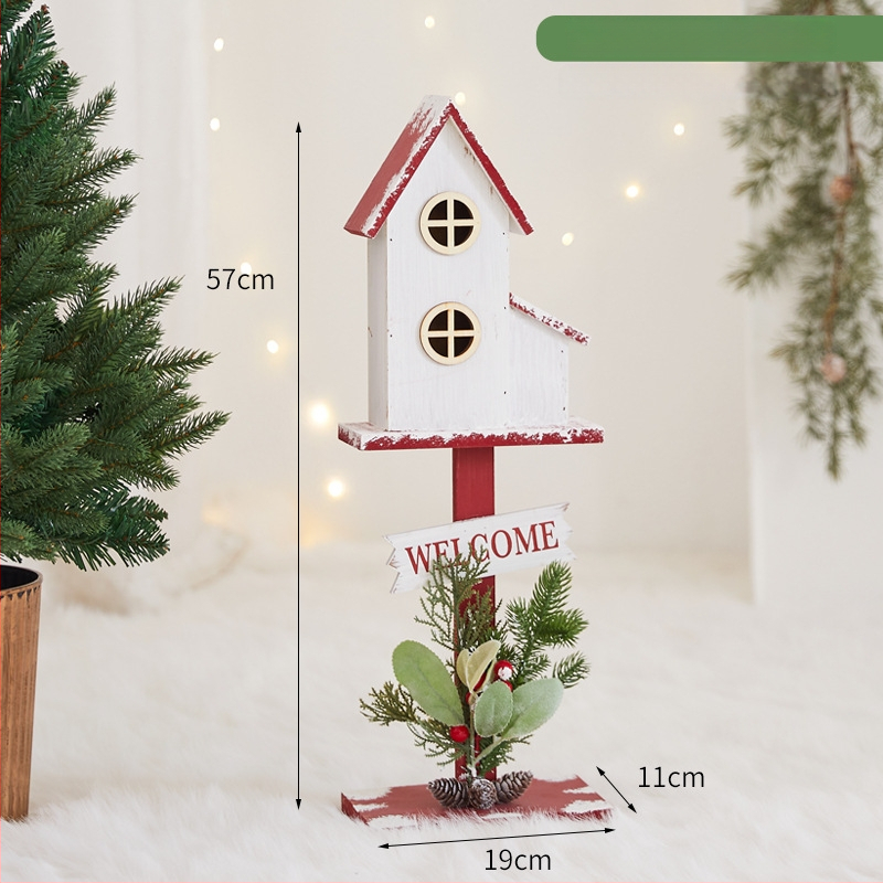 Miniatūras mājiņa ar pasta kastīti Ziemassvētku dekoram iekšējām un ārējām telpām — rekvizīts fotogrāfijām, zīmols Chinese Gift, dekorēšana videi