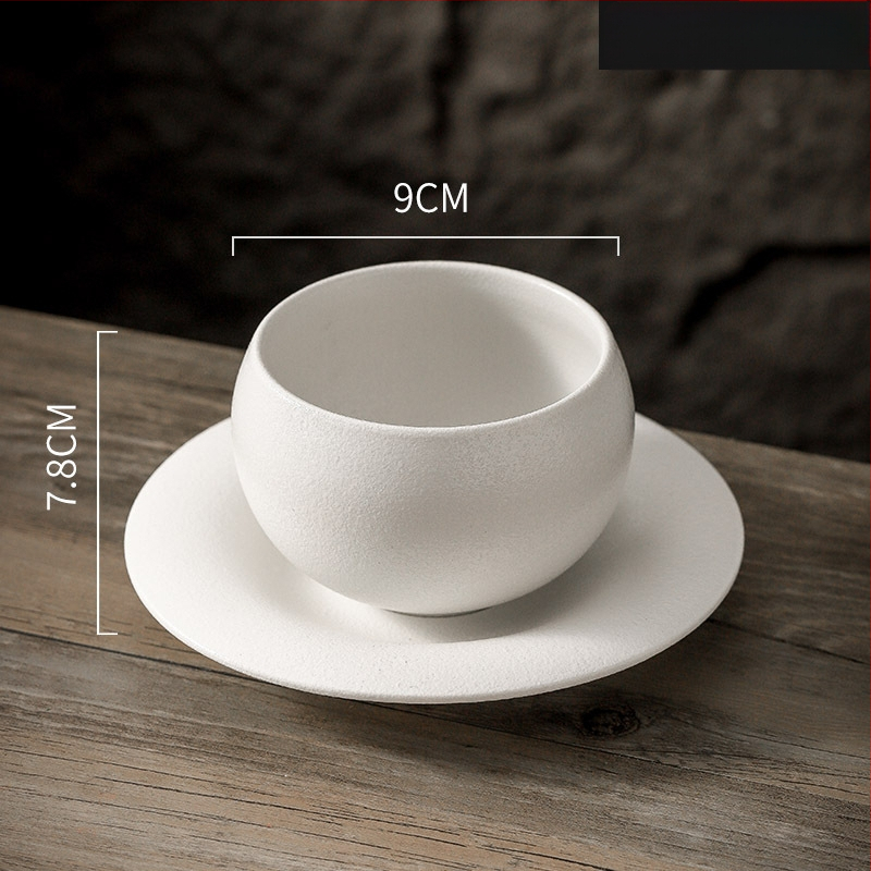 Керамична чаша за кафе, винтидж стил, италиански дизайн, матово покритие, 450 g, персонализация налична