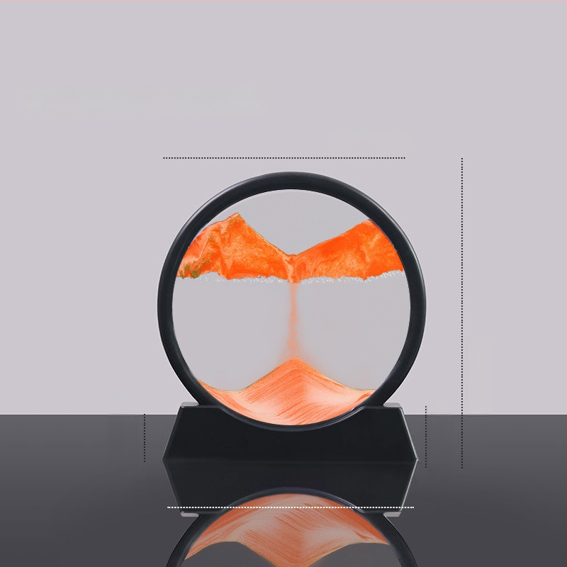 Tekošā smilšu dekora darbs dzīvojamā istabā un birojā, mūsdienīgs minimālisma stils, viegls luksusa smilšu mākslas darbs