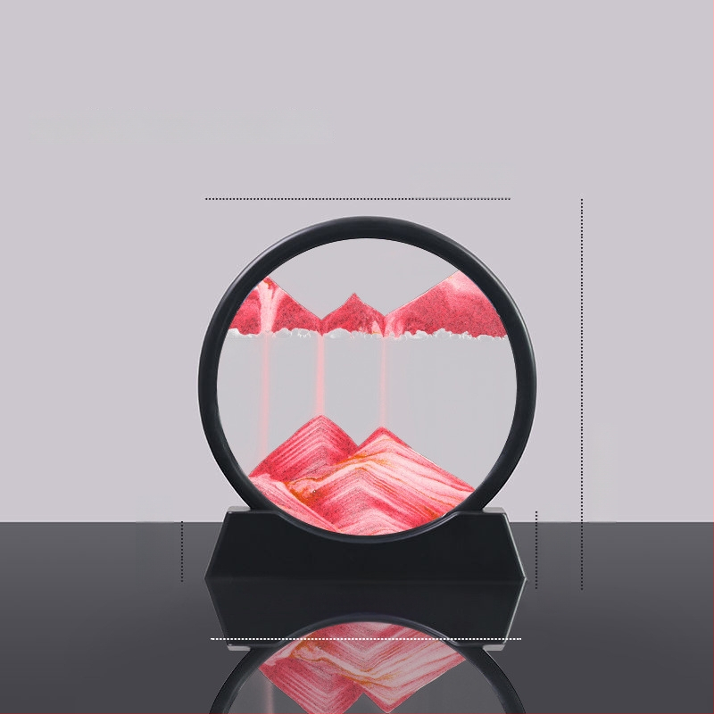 Tekošā smilšu dekora darbs dzīvojamā istabā un birojā, mūsdienīgs minimālisma stils, viegls luksusa smilšu mākslas darbs