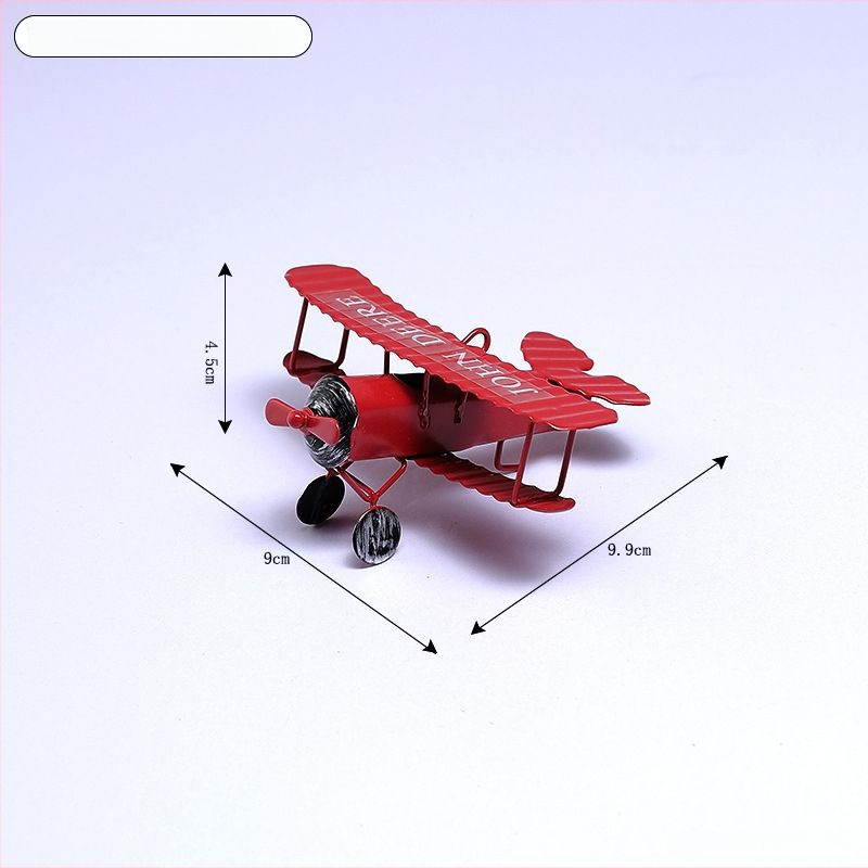 Fémből készült északi stílusú repülőgép modell dísz — modern minimalista dekoráció otthonra és az irodába