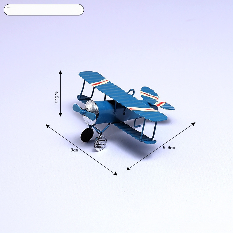 Fémből készült északi stílusú repülőgép modell dísz — modern minimalista dekoráció otthonra és az irodába