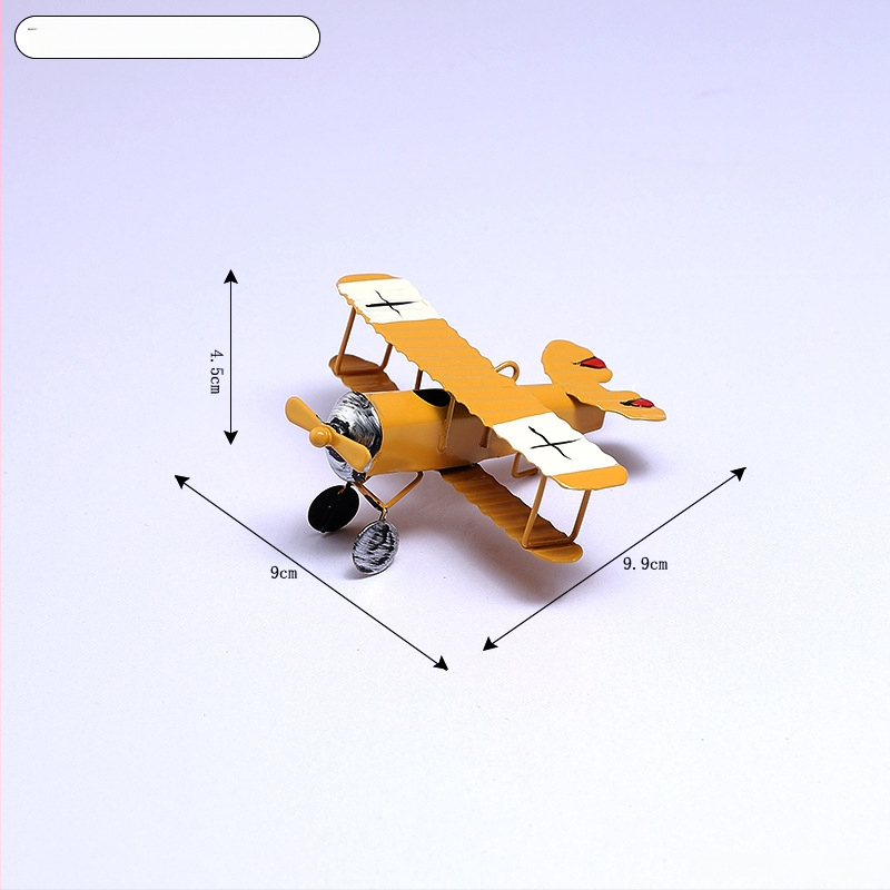 Fémből készült északi stílusú repülőgép modell dísz — modern minimalista dekoráció otthonra és az irodába