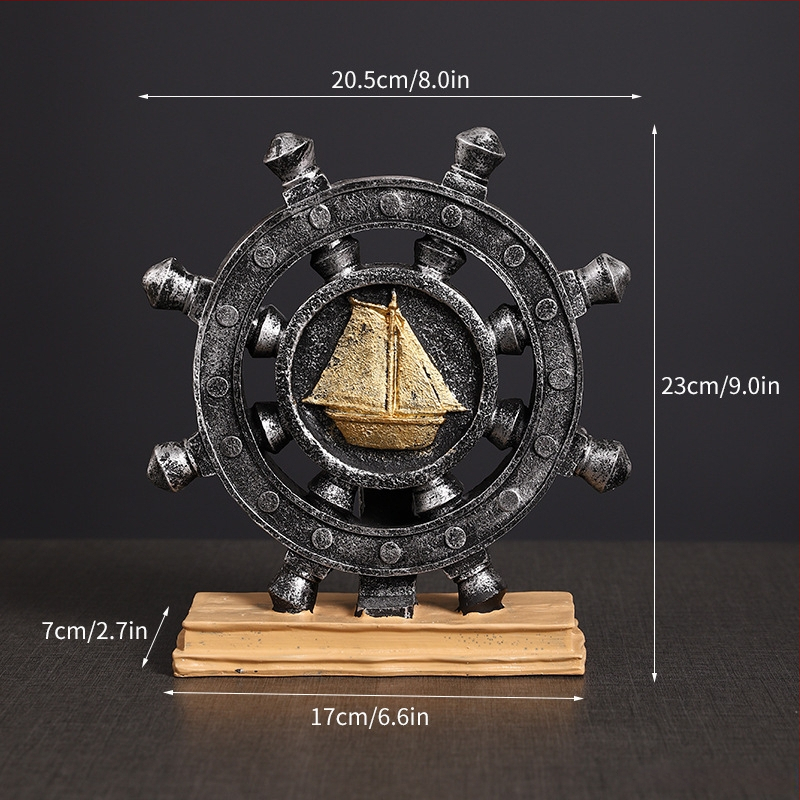 Europos stiliaus retro telefono dekoras figūrėlė iš sintetinės dervos, prekės ženklas Ancient Master, dervos amatai, įpakavimas kartono dėžutėje