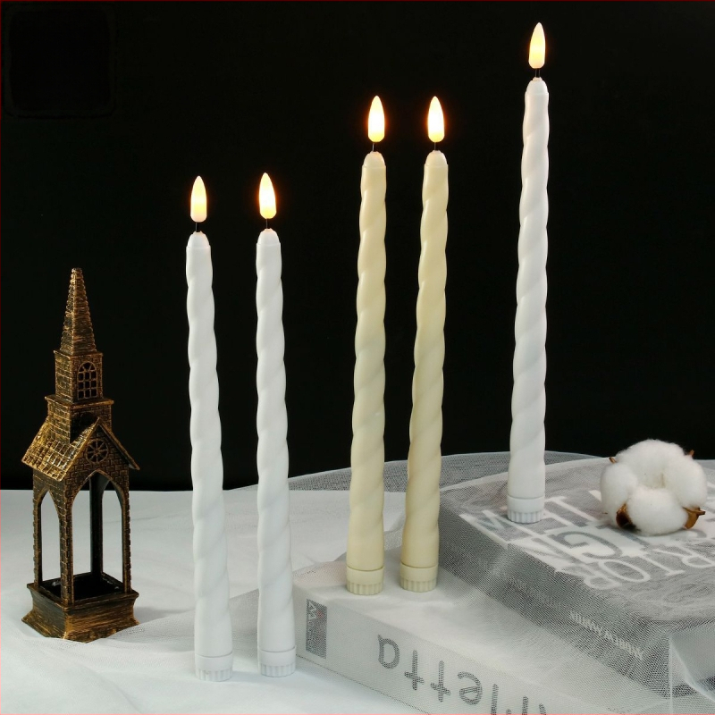 LED свещ в европейски стил, цилиндрична пластмасова, инжекционно формована, без лого